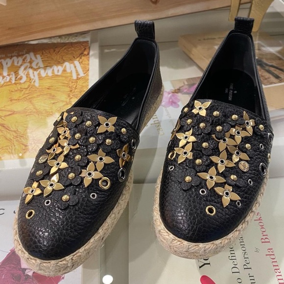 Louis Vuitton Shoes - Louis Vuitton Black Tropical Bloom Espadrilles